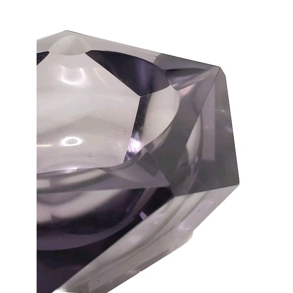 Mid-Century Faceted Murano Glass Ashtray/Bowl by Flavio Poli Seguso Italy - Picture 6 of 10